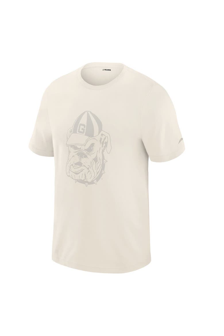 Men's J. Palmer  Cream Georgia Bulldogs Play Action Tri-Blend Performance T-Shirt, Alternate, color, Cream