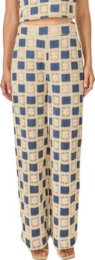 English Factory Embroidered Wide Leg Pants