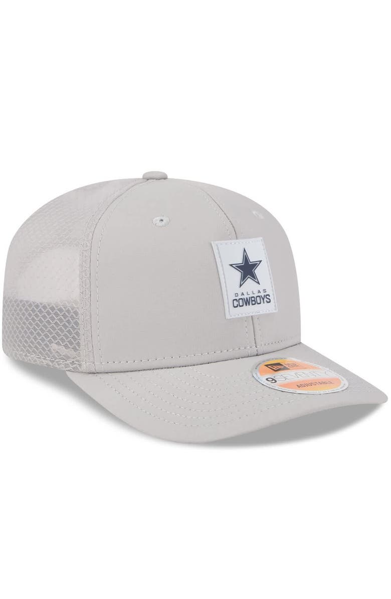 New Era Men's New Era Gray Dallas Cowboys 2025 Sideline 9SEVENTY Trucker Adjustable Hat, Alternate, color, Gray