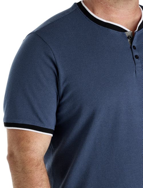 True Nation By Dxl Big & Tall Textured Henley T-shirt