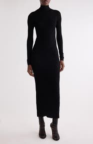 Givenchy Long Sleeve Open Back Body-Con Sweater Dress