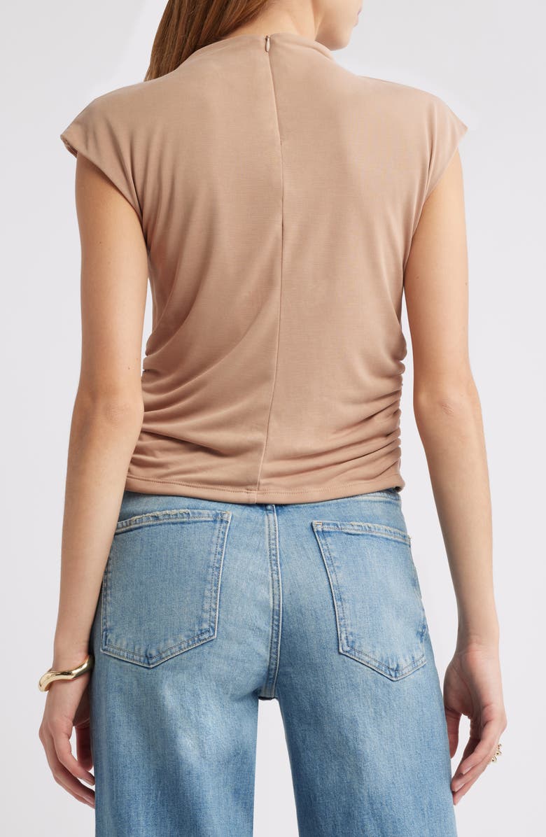 Open Edit Funnel Neck Cap Sleeve Top, Alternate, color,