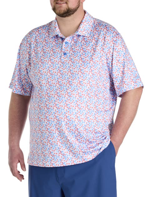 Big & Tall Performance Tropical Americana Polo Shirt