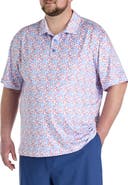 Reebok Big & Tall Performance Tropical Americana Polo Shirt