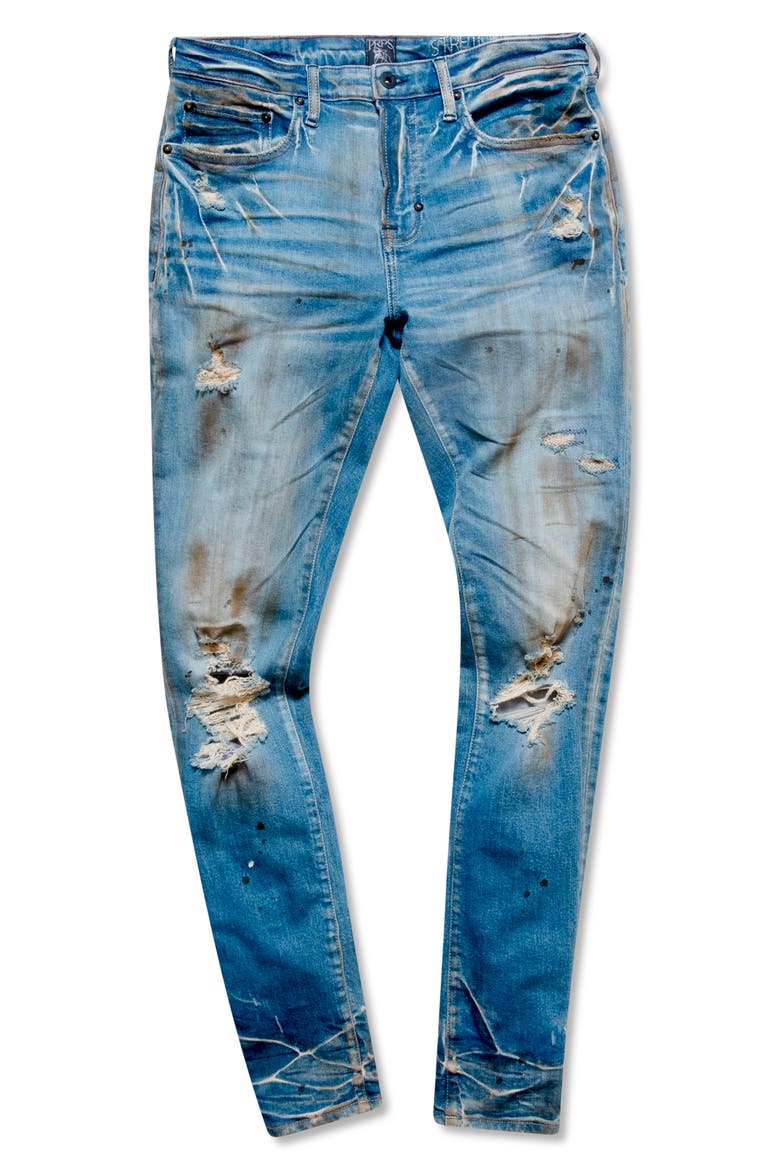 Fenella Distressed Skinny Fit Jeans, Alternate, color, BLUE