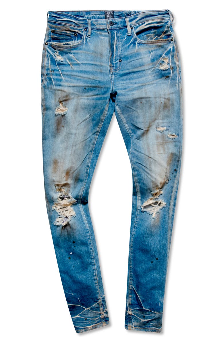 PRPS Fenella Distressed Skinny Fit Jeans, Alternate, color, 