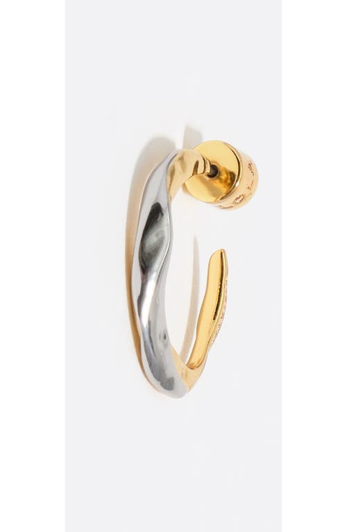 Bimba Y Lola Two-tone Textured Mini Hoop Earrings In Gold