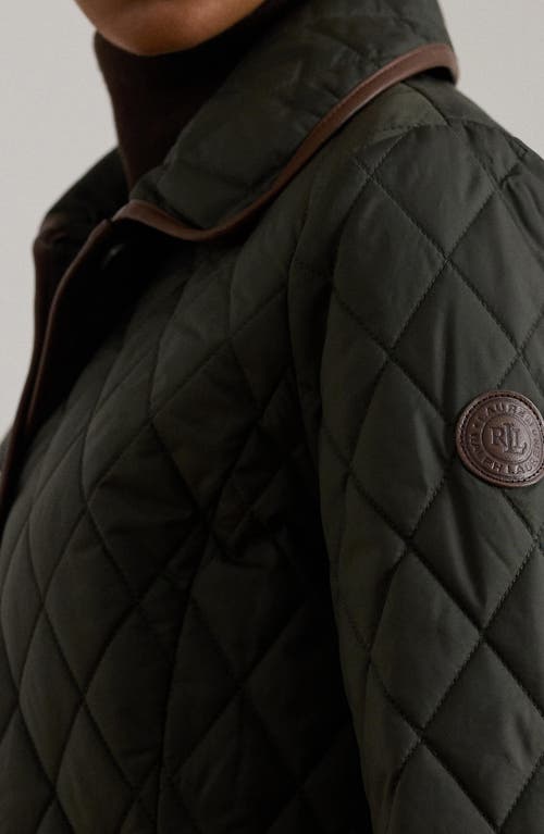 Ralph Lauren Lauren Quilted Jacket In Gray