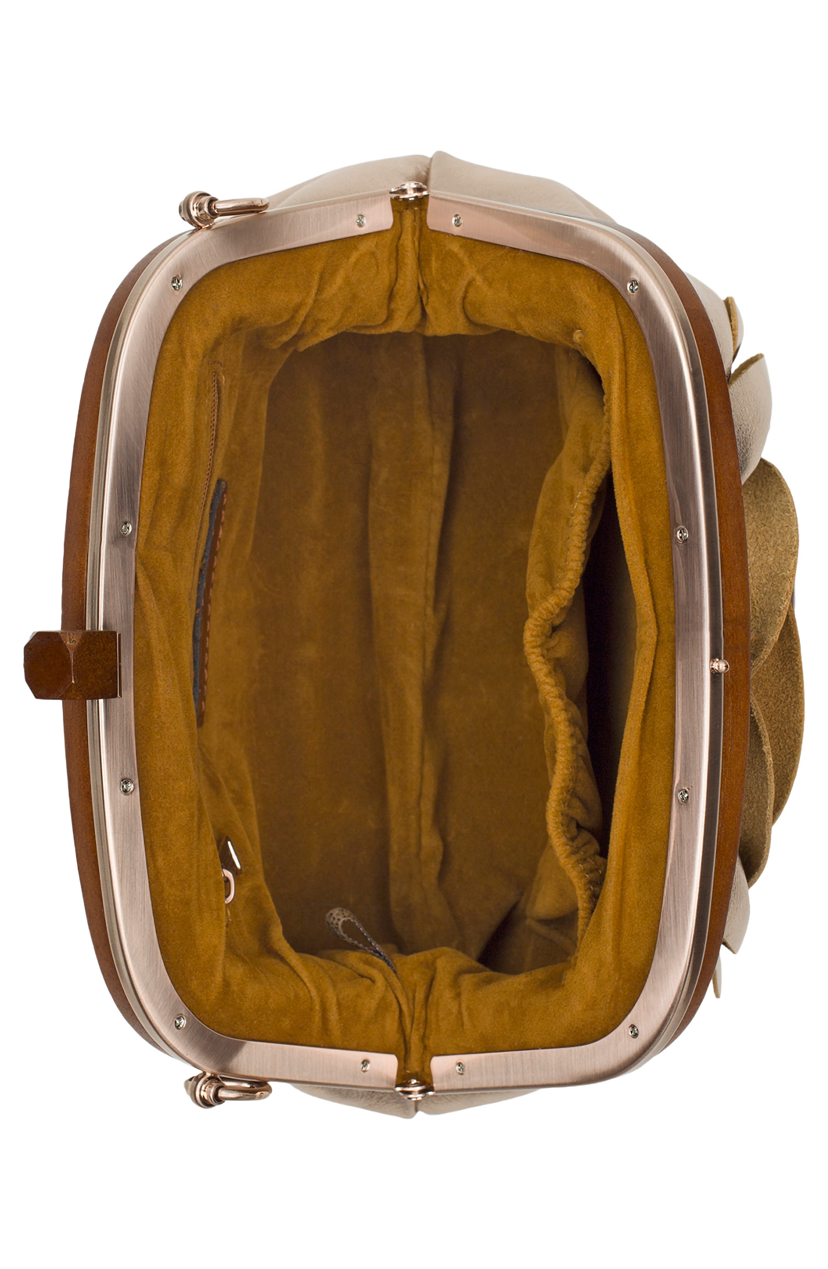 Joelle Leather Crossbody Bag, Alternate, color, CHAMPAGNE