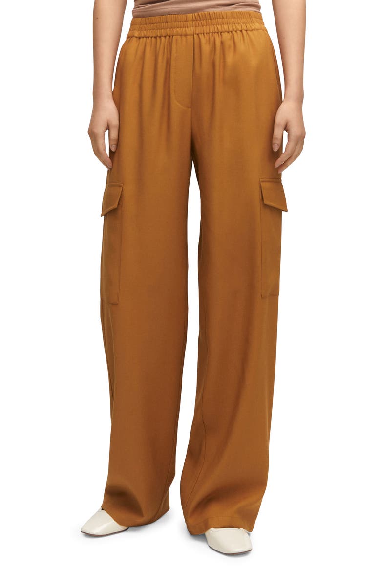 Flowy Cargo Pants, Main, color, OCHRE