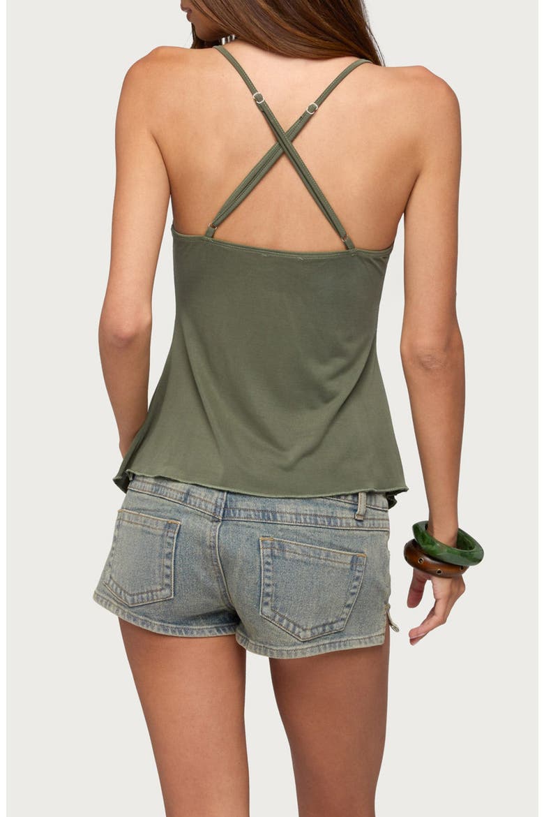 Kirstine Bead Patch Camisole, Alternate, color, OLIVE