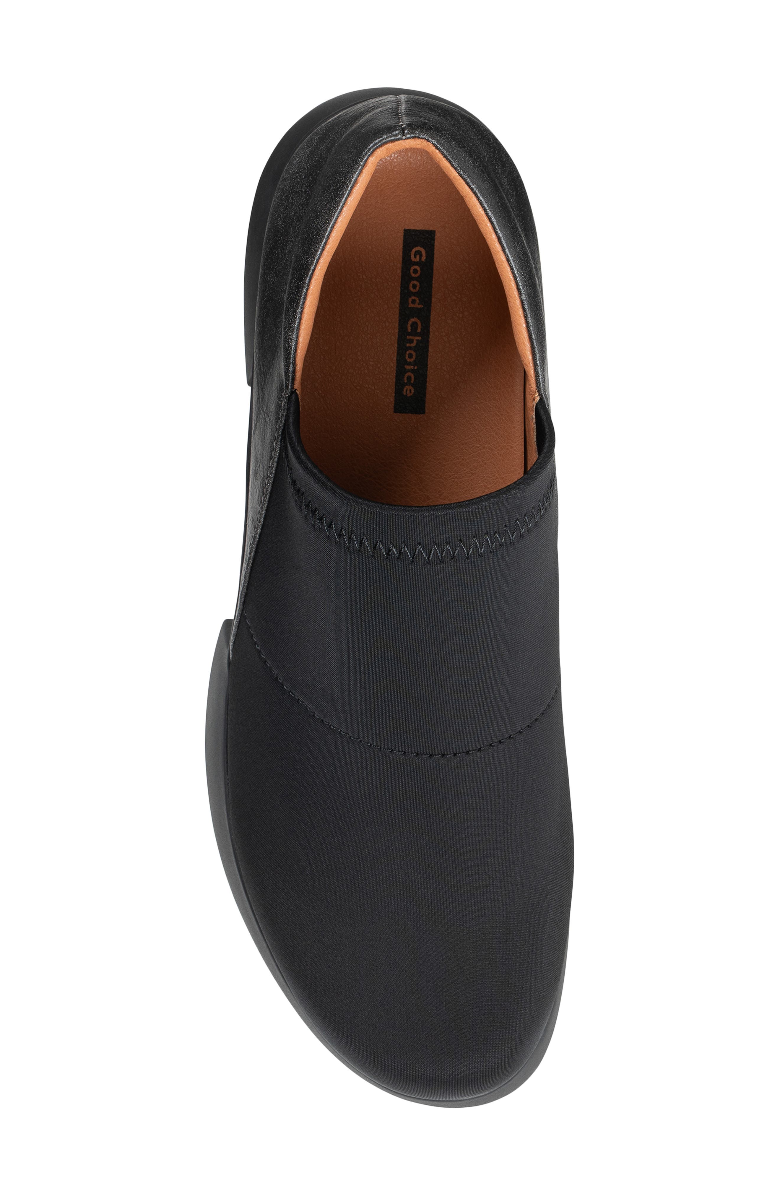 Norwood Faux Leather Slip On Sneaker, Alternate, color, BLACK