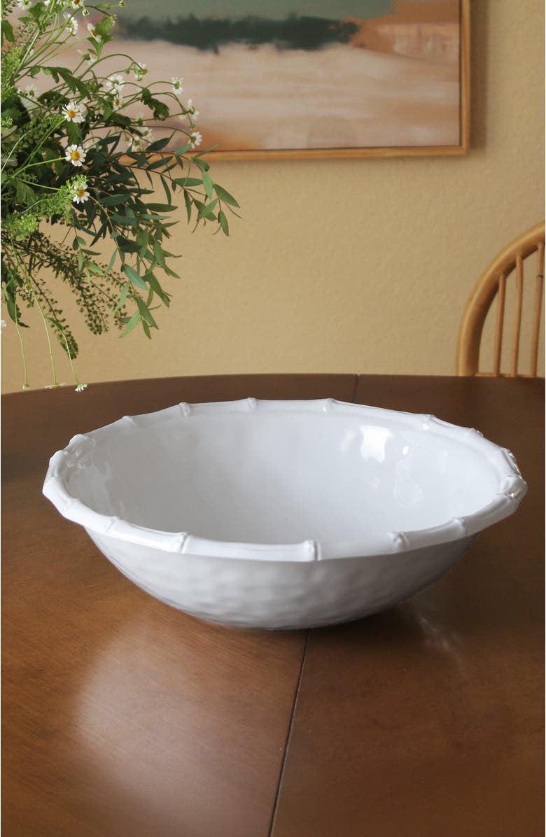 BEATRIZ BALL Collection Vida Cane Large Salad Bowl, Alternate, color, White