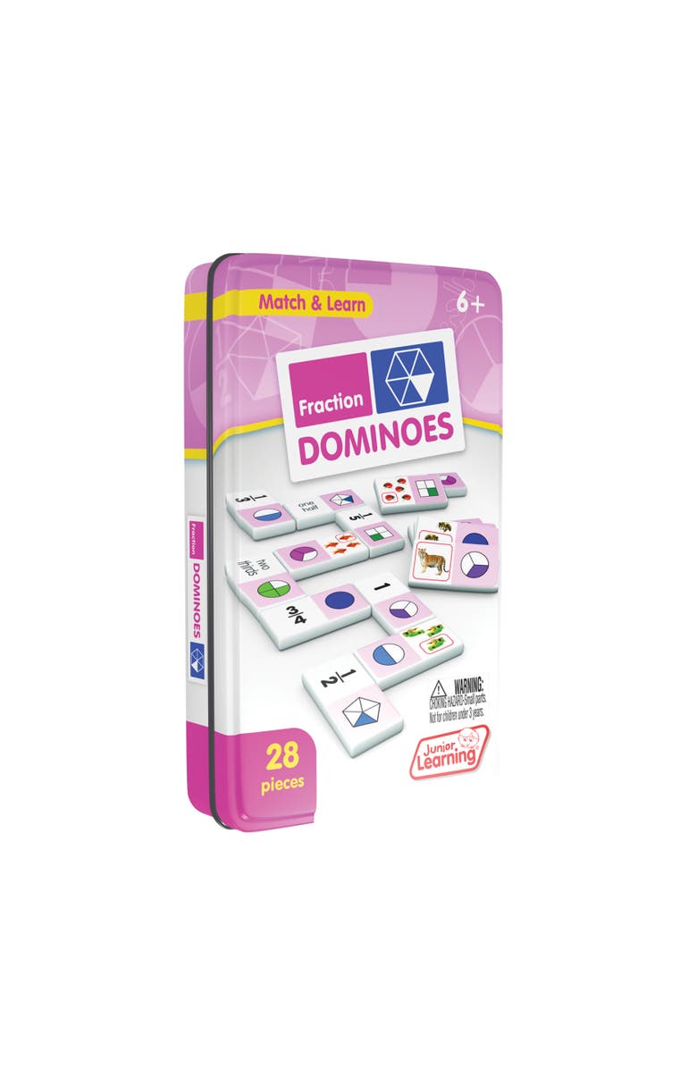 Junior Learning Fraction Dominoes, Alternate, color, Multicolored