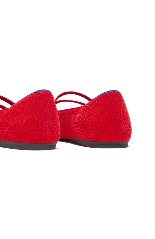 Rothys Rothy's The Revelvet Double Buckle Mary Jane In Red