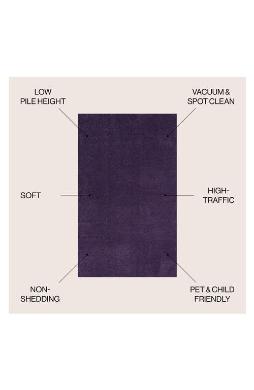 Jonathan Y Haze Solid Low-pile Area Rug In Purple