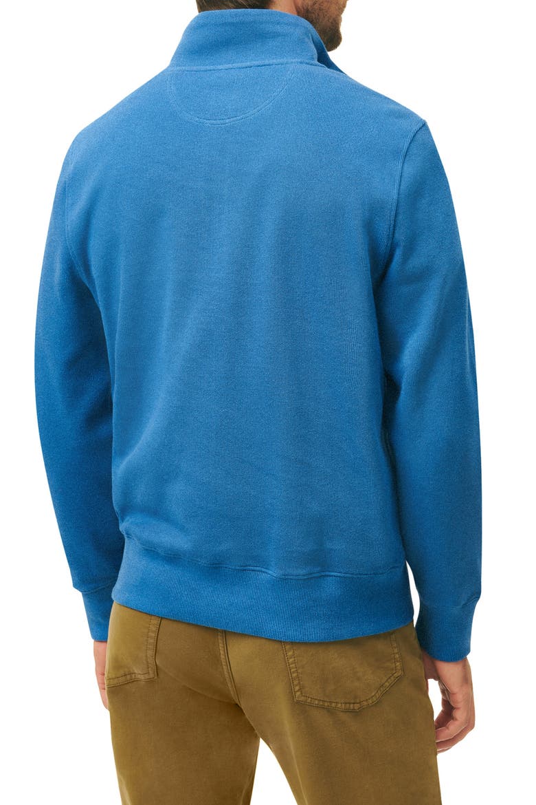 Cotton French Rib Half-Zip Sweater, Alternate, color, BLUE