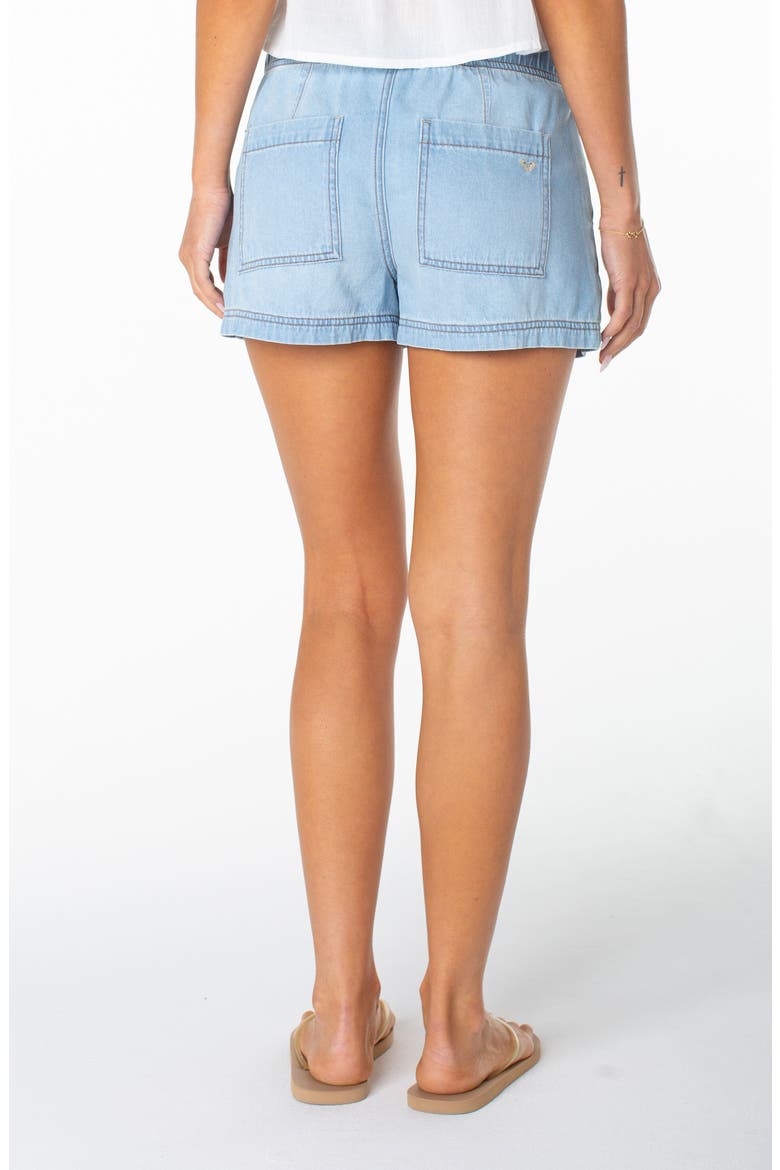 Paddle On Tie Waist Denim Shorts, Alternate, color, STRANDED