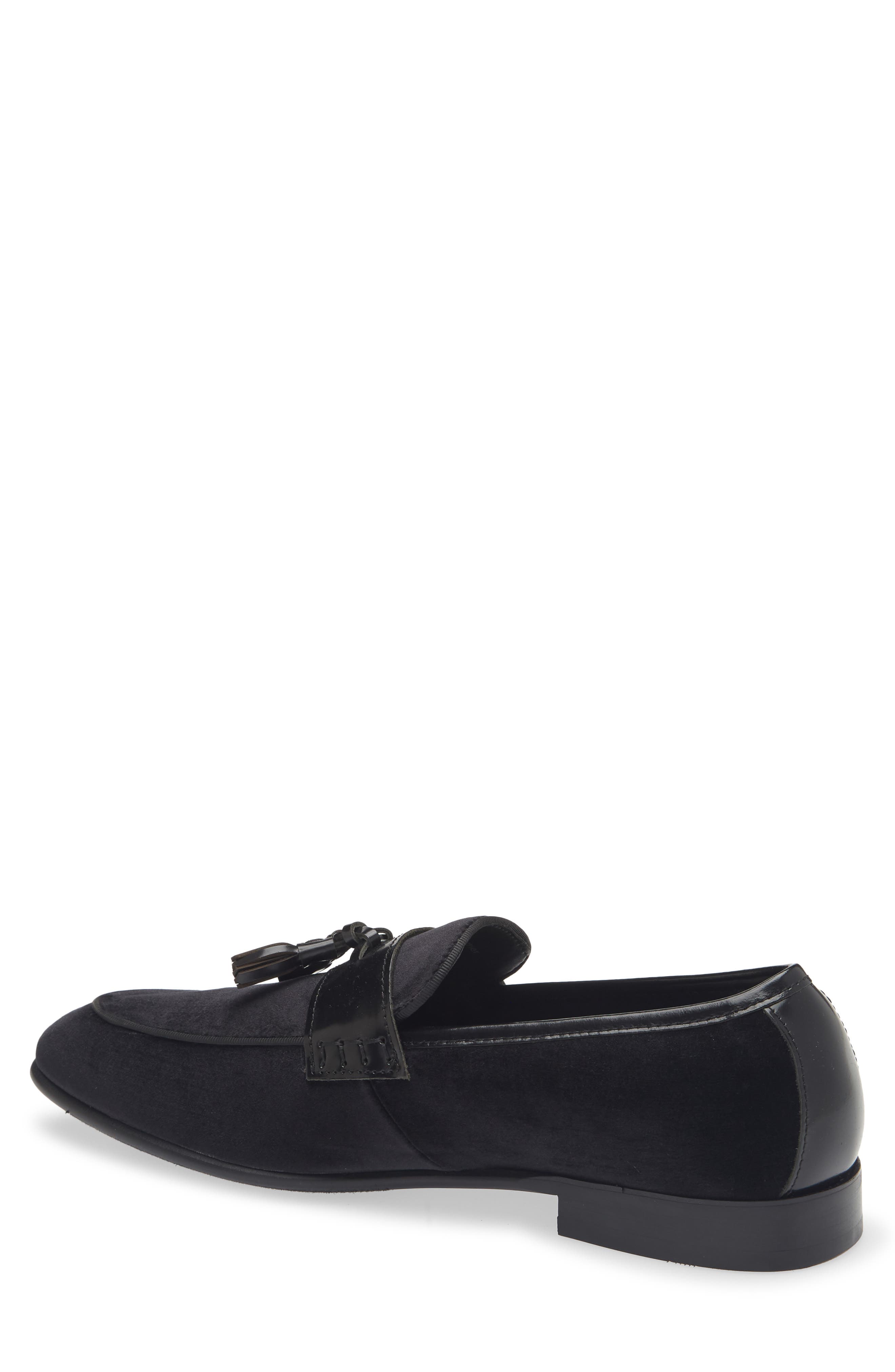 Steve Madden Salinas Tassel Loafer, Alternate, color, Black Velvet