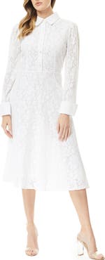 BY DESIGN Ellen Lace Long Sleeve Shirtdress