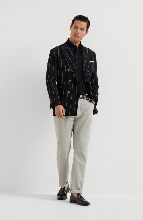 Brunello Cucinelli Dyed Denim Trousers In Khaki