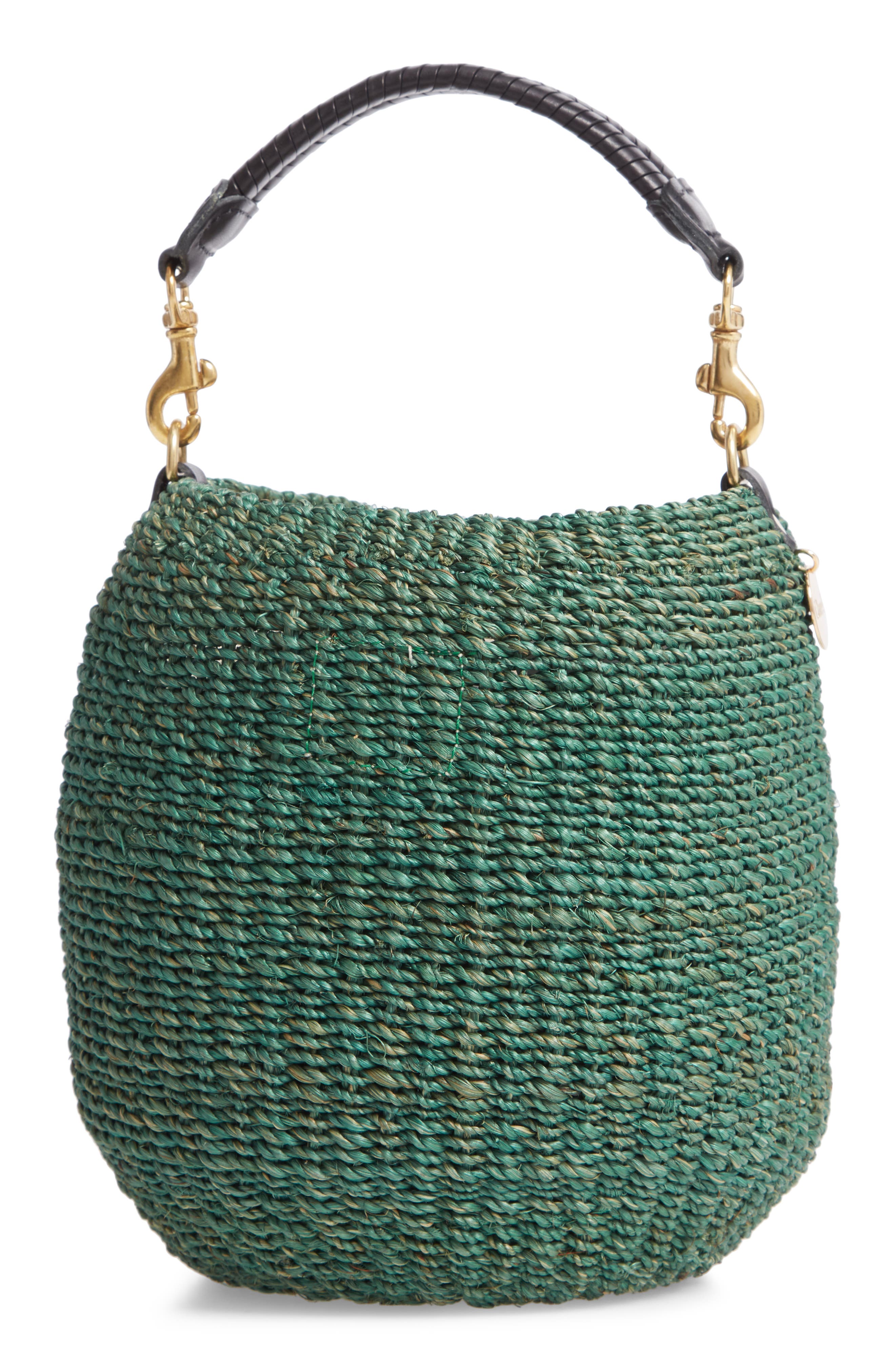 Clare V. Pot de Miel Top Handle Straw Basket Bag, Alternate, color, 