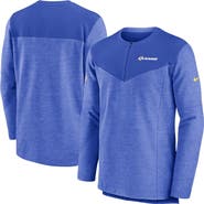 Nike Men's Nike Royal Los Angeles Rams Sideline Lockup Performance Quarter-Zip Top