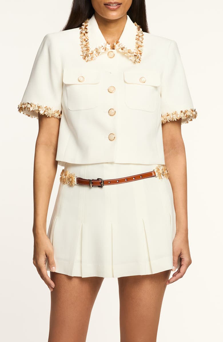 Cinq à Sept Aanya Sunflare Jacket, Main, color, Ivory/ Champagne