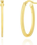 The Lovery Fine Jewelry Gold Oval Hoop Earrings