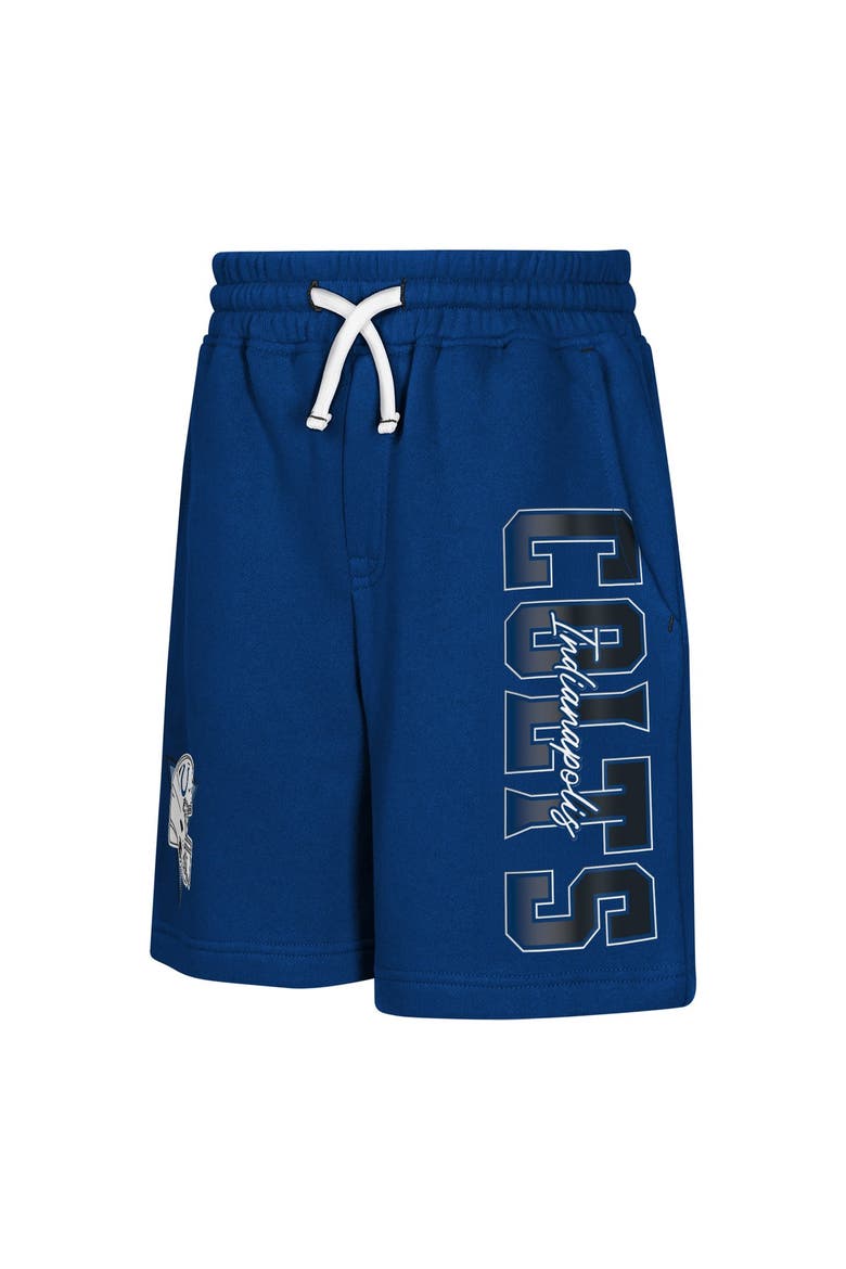 Youth Outerstuff  Royal Indianapolis Colts Audible Fleece Shorts, Main, color, Royal