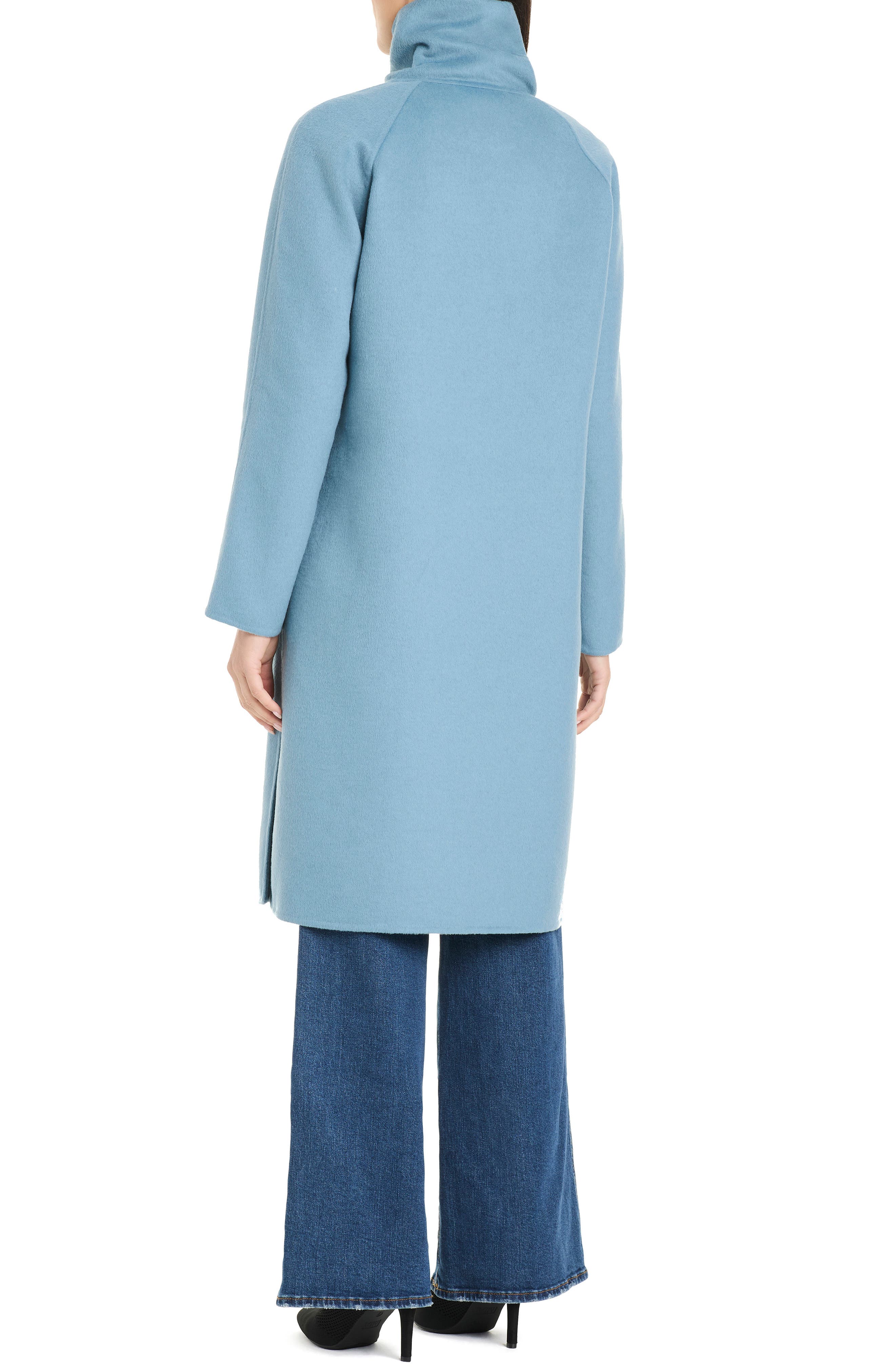 Kate Spade New York Funnel Neck Wool Blend Coat (Women