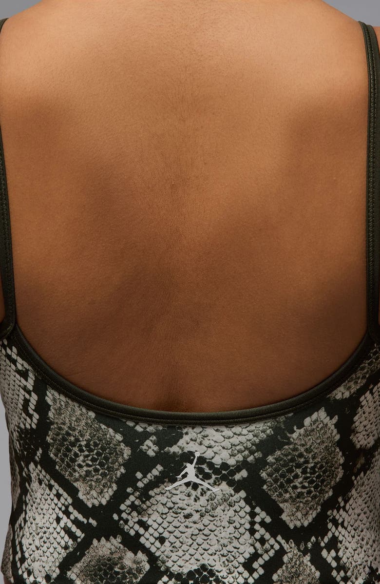 Jordan Sport Snake Print Crop Tank, Alternate, color, Medium Olive