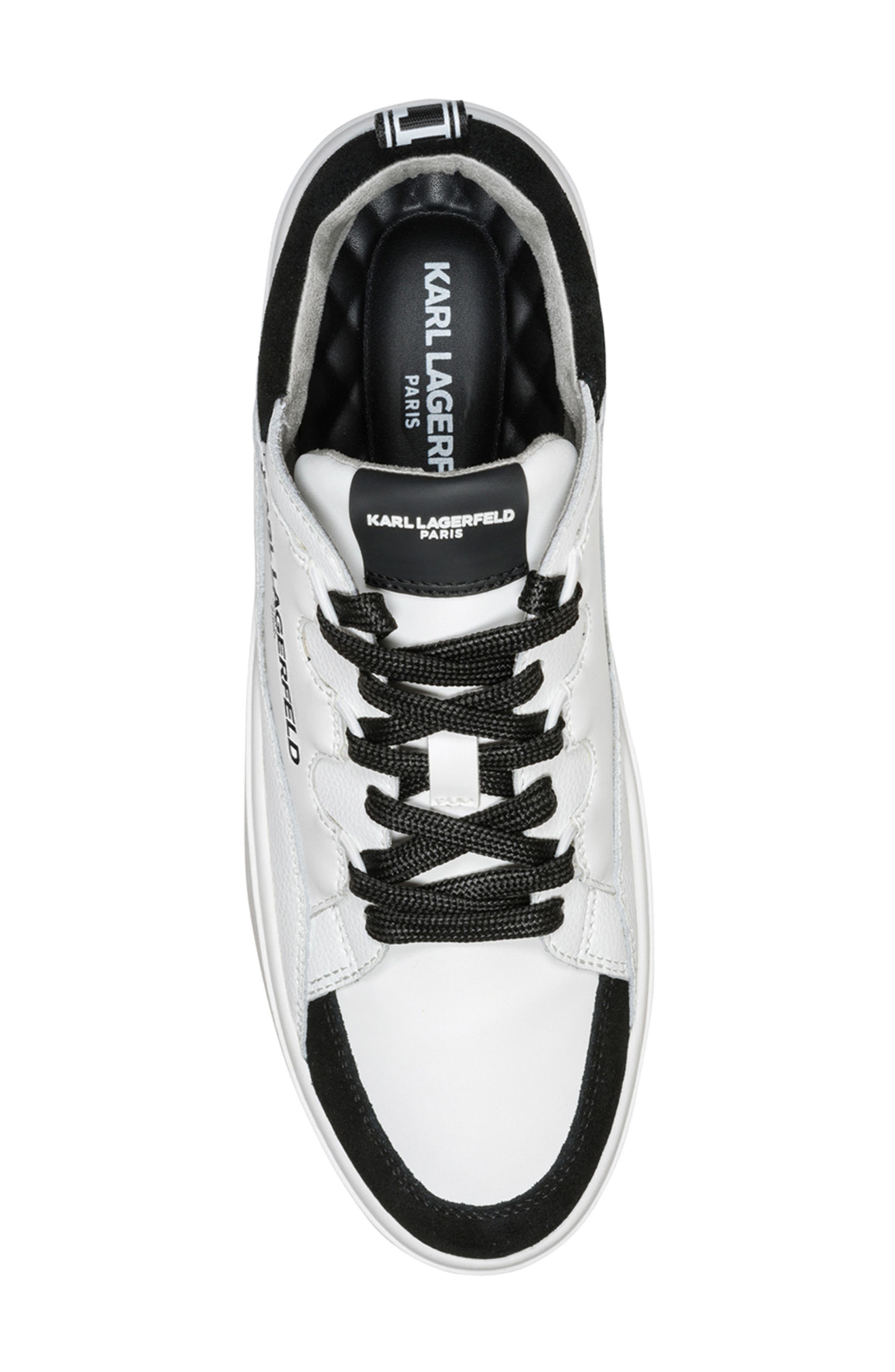 KARL LAGERFELD PARIS Parnell Low Profile Sneaker, Alternate, color, White