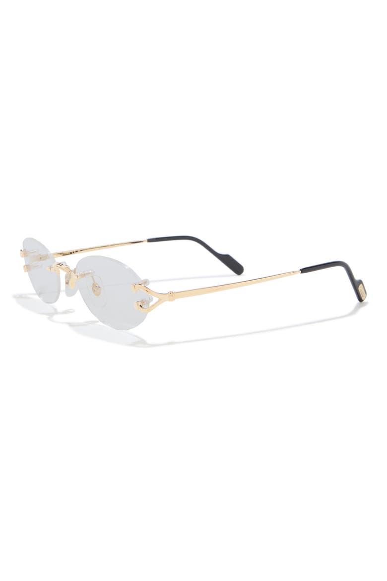 52mm Oval Optical Glasses, Alternate, color, GOLD