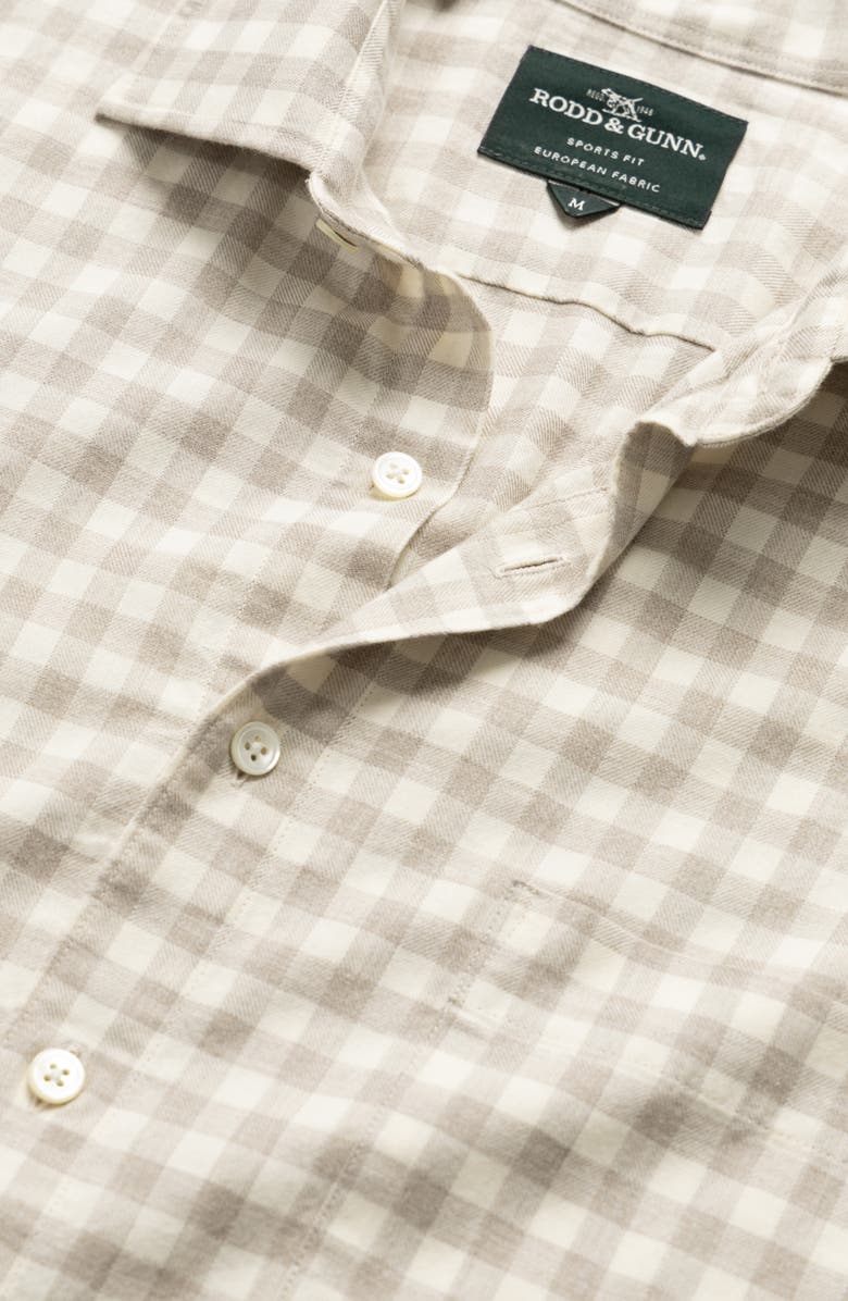 Rodd & Gunn Haydon Gingham Cotton Button-Up Shirt, Alternate, color, Straw