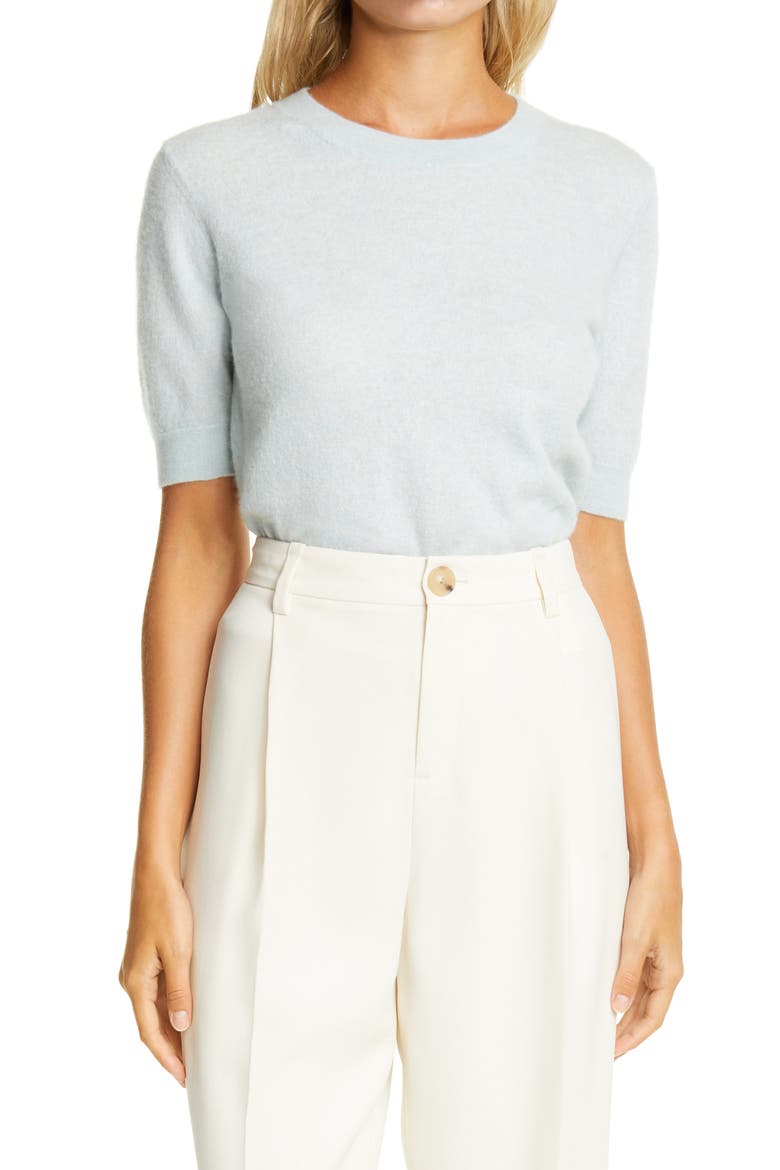Cashmere Crewneck Sweater, Main, color, LIGHT CAPRI