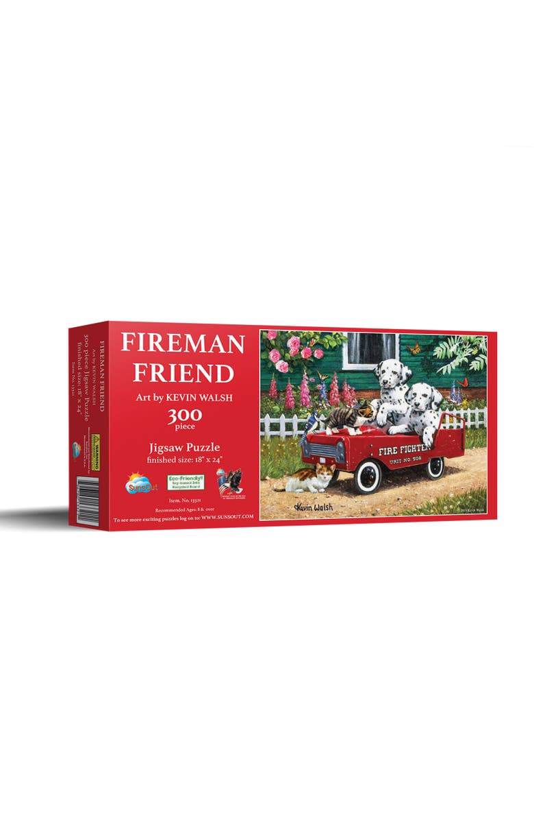 Sunsout Fireman Friends 300 piece Jigsaw Puzzle for Adults, Main, color, Multicolor