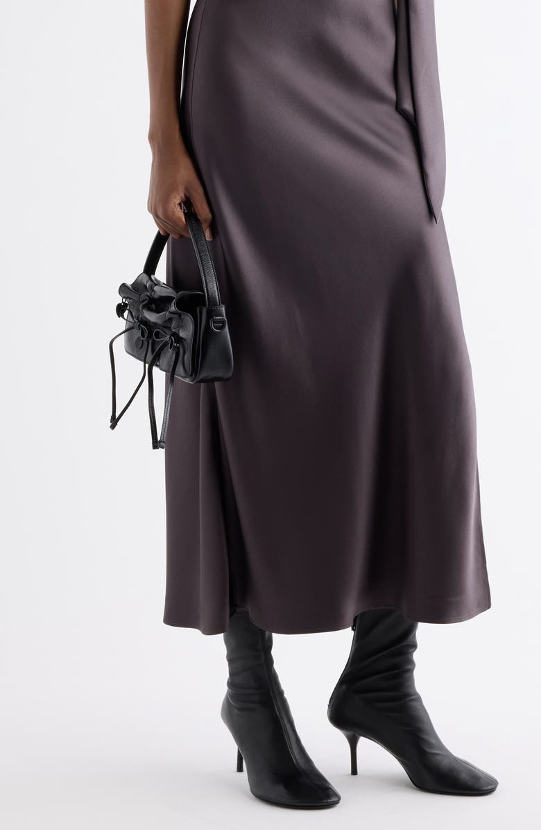 Acne Studios Micro Multipocket Crinkled Leather Handbag, Alternate, color, Black