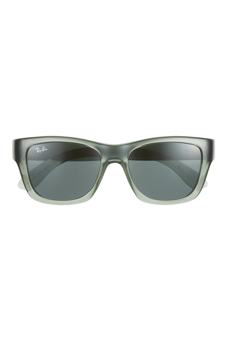 53mm Square Sunglasses, Main, color, GREEN