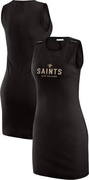 WEAR by Erin Andrews Women's WEAR by Erin Andrews x Gracie Hunt Black New Orleans Saints Ribbed Tank Dress
