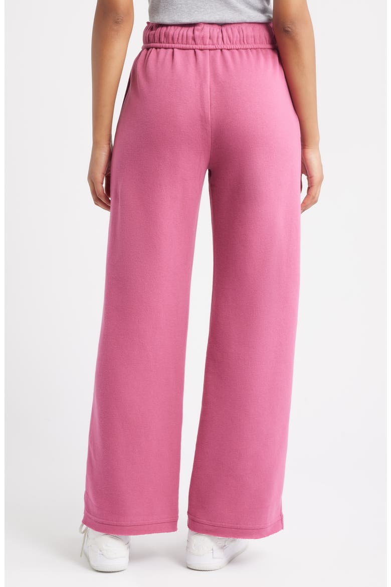 Teddy Cotton Blend Fleece Sweatpants, Alternate, color, RED