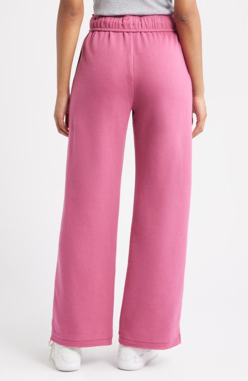 Vinyl Icons Teddy Cotton Blend Fleece Sweatpants In Pink