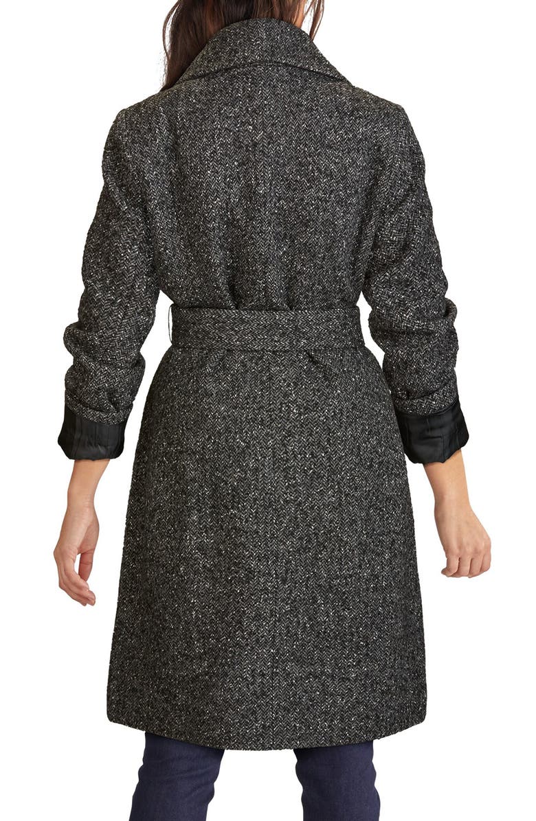 Cole Haan Signature Wool Blend Tweed Wrap Coat, Alternate, color,