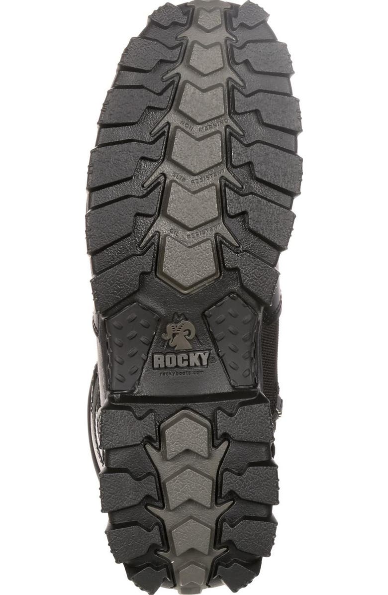 Rocky Zipper Composite Toe Public Service Boot, Alternate, color, Black