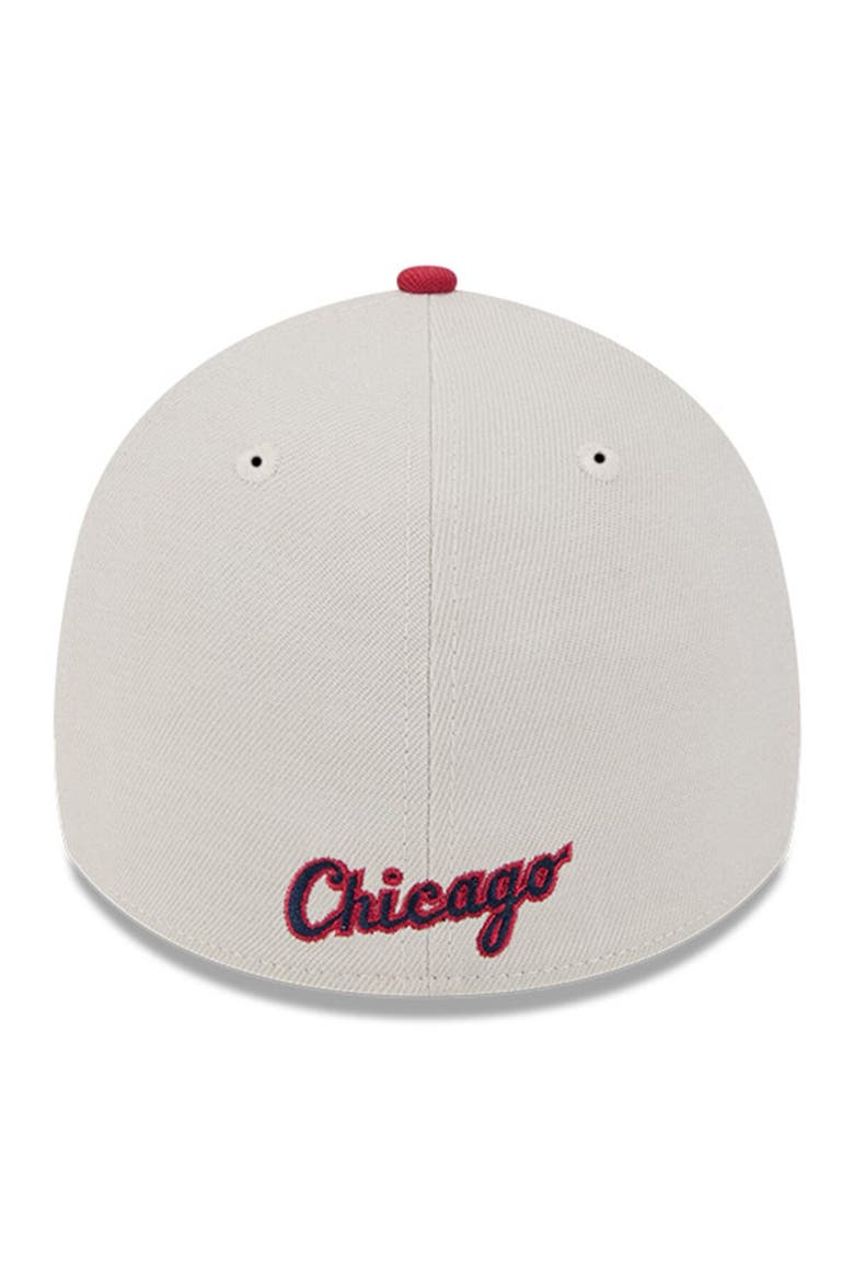 Men's New Era  Khaki/Red Chicago White Sox 2024 Fourth of July 39THIRTY Flex Hat, Alternate, color, Khaki