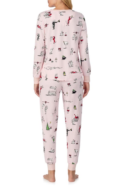 Kate Spade New York Print Pajamas In Pink
