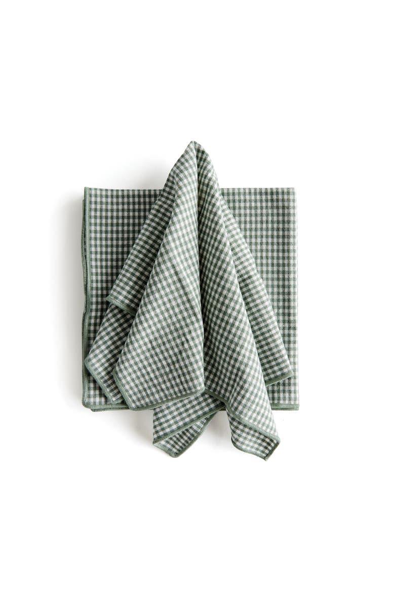 18" Vibrant Green Plaid Cotton Dinner Napkins Set of 4 for Dining & Table Decor, Main, color, Green