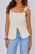 VICI Collection Primrose Buckle Detail Peplum Top