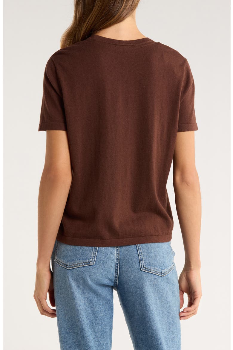 Cotton & Cashmere Top, Alternate, color, ESPRESSO