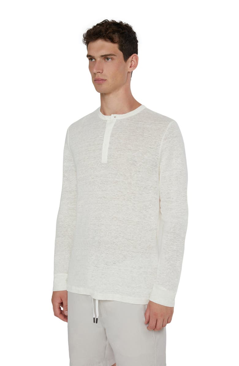 Onia Long Sleeve Linen Henley, Alternate, color, 